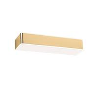 Luminosa Lighting Luminosa Rodan 20Cm Flush Wall Lamp Gold Shine, White Finish