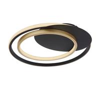 Luminosa Lighting Luminosa Rodan Integrated Led Semi Flush Ceiling Light Black 2X Led Dimmable 3000-6000K Remote Control
