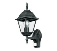 Luminosa Lighting Luminosa Roma Outdoor Up Wall Lanterns With Sensor Black, Ip44 19.5X35X14.6Cm