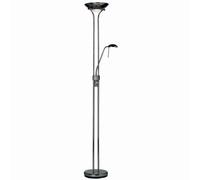 Luminosa Lighting Luminosa Rome Mother And Child Floor Lamp Black Chrome, Opal Glass, E27