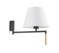 Luminosa Lighting Luminosa Ron Wall Light With Shade Grey, E27