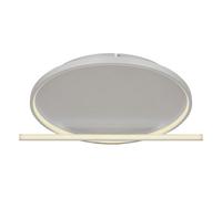 Luminosa Lighting Luminosa Ronda Integrated Led Semi Flush Ceiling Light Nickel Matt Led Dimmable 2700-6000K Remote Control