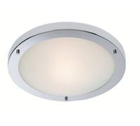 Luminosa Lighting Luminosa Rondo Led 24 Light Flush Ceiling Light Chrome, Opal Glass Ip44