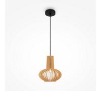 Luminosa Lighting Luminosa Roots Iii Modern 25Cm Wire Frame Pendant Ceiling Light Black 1Xe27 Beige Shade
