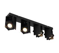Luminosa Lighting Luminosa Rory Ceiling Spotlight Bar Matt Black 4X Gu10