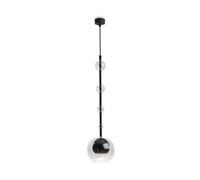 Luminosa Lighting Luminosa Ros Modern Dome Pendant Ceiling Light Black 1Xgu10 Glass Shade