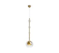 Luminosa Lighting Luminosa Ros Modern Dome Pendant Ceiling Light Brass 1Xgu10 Glass Shade