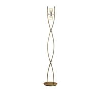Luminosa Lighting Luminosa Rosa Floor Lamp 2 Light G9, Antique Brass