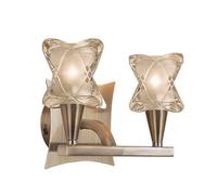 Luminosa Lighting Luminosa Rosa Wall Lamp Switched 2 Light G9, Antique Brass