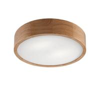 Luminosa Lighting Luminosa Round Cylindrical Ceiling Light Oak, 2X E27