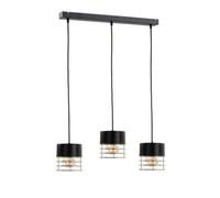 Luminosa Lighting Luminosa Royal Bar Pendant Ceiling Light Black, 60Cm, 3X E27