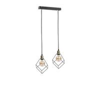 Luminosa Lighting Luminosa Ruben Bar Pendant Ceiling Light Gold, 50Cm, 2X E27