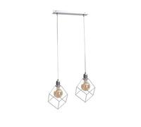 Luminosa Lighting Luminosa Ruben Bar Pendant Ceiling Light Silver, 50Cm, 1X E27