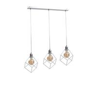 Luminosa Lighting Luminosa Ruben Bar Pendant Ceiling Light Silver, 60Cm, 1X E27