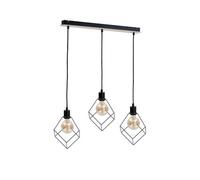 Luminosa Lighting Luminosa Ruben Bar Pendant Ceiling Light Wood, 65Cm, 3X E27