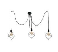 Luminosa Lighting Luminosa Ruben Cluster Pendant Ceiling Light Black, 3X E27
