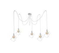 Luminosa Lighting Luminosa Ruben Cluster Pendant Ceiling Light White, 5X E27