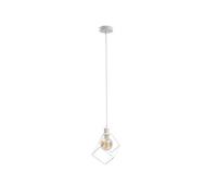 Luminosa Lighting Luminosa Ruben Wire Frame Pendant Ceiling Light White, 22Cm, 1X E27