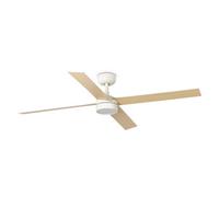 Luminosa Lighting Luminosa Rudder Large 4 Blade Ceiling Fan Matt White With Light 2700 - 4000 - 6500K