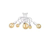 Luminosa Lighting Luminosa Rumba Multi Arm Semi Flush Ceiling Light White, 50Cm, 5X E27