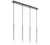 Luminosa Lighting Luminosa Ryan Bar Pendant Ceiling Light Nickel Matt 4X G9