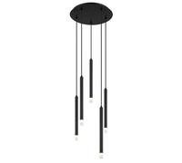 Luminosa Lighting Luminosa Ryan Cluster Pendant Ceiling Light Matt Black 5X G9