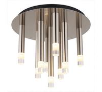 Luminosa Lighting Luminosa Ryan Multi Arm Semi Flush Ceiling Lamp Nickel Matt 9X G9