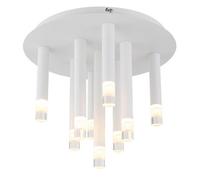 Luminosa Lighting Luminosa Ryan Multi Arm Semi Flush Ceiling Lamp White Matt 9X G9