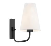 Luminosa Lighting Luminosa Safiano Wall Lamp With Shade White, Black