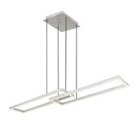 Luminosa Lighting Luminosa Salmos Pendant Ceiling Light Silver Grey 2X Led Dimmable 2700-6500K Timer