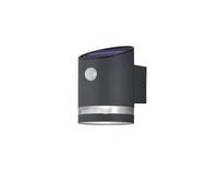 Luminosa Lighting Luminosa Salta Modern Outdoor Modern Wall Lamp Anthracite 3000K Ip44 With Pir - Uk Stock