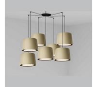 Luminosa Lighting Luminosa Samba Black, Green Pendant Suspension Pendant Lamp 7 Light