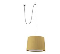 Luminosa Lighting Luminosa Samba Black, Yellow Cylindrical Pendant Lamp With Plug