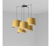 Luminosa Lighting Luminosa Samba Black, Yellow Pendant Suspension Pendant Lamp 5 Light