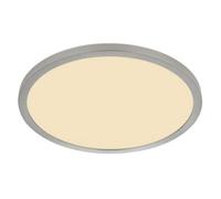 Luminosa Lighting Luminosa Sapana 30Cm Round Flush Ceiling Light Nickel Matt Ip44 Led 3000K