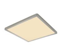 Luminosa Lighting Luminosa Sapana 30Cm Square Flush Ceiling Light Nickel Matt Ip44 Led 3000K