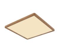 Luminosa Lighting Luminosa Sapana 30Cm Square Flush Ceiling Light Wood Look Ip44 Led 3000K