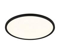 Luminosa Lighting Luminosa Sapana 42Cm Round Flush Ceiling Light Black Ip44 Led 3000K
