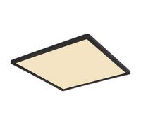 Luminosa Lighting Luminosa Sapana 42Cm Square Flush Ceiling Light Black Ip44 Led 3000K