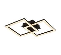 Luminosa Lighting Luminosa Sapena 53X37Cm Integrated Led Semi Flush Ceiling Light Matt Black 2X Led 3000K