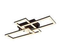 Luminosa Lighting Luminosa Sapena 61X34Cm Integrated Led Semi Flush Ceiling Light Matt Black 3X Led 3000K
