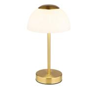 Luminosa Lighting Luminosa Sarima Integrated Led Table Lamp Brass-Coloured Matt Opal Glass Shade Led Dimmable 2700-4000K Touch Dimmer