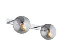 Luminosa Lighting Luminosa Satelite Outdoor Twin Globe Wall Lamp Graphite Lister, Chrome Ip44