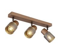 Luminosa Lighting Luminosa Satella Ceiling Spotlight Bar Coffee Colored Matt 3X E14