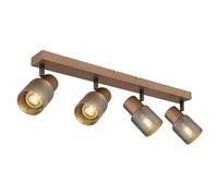 Luminosa Lighting Luminosa Satella Ceiling Spotlight Bar Coffee Colored Matt 4X E14