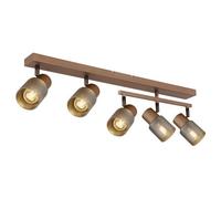 Luminosa Lighting Luminosa Satella Ceiling Spotlight Bar Coffee Colored Matt 5X E14