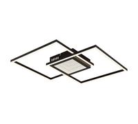 Luminosa Lighting Luminosa Saunders 43Cm Integrated Led Semi Flush Ceiling Light Matt Black 2X Led Dimmable 2700-6500K Remote Control Timer