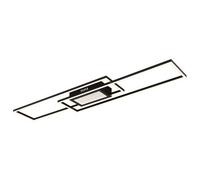 Luminosa Lighting Luminosa Saunders 96X20Cm Integrated Led Semi Flush Ceiling Light Matt Black Led Dimmable 2700-6500K Remote Control Timer