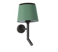 Luminosa Lighting Luminosa Savoy Reading Light Wall Light Black,green, E27