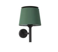 Luminosa Lighting Luminosa Savoy Wall Light With Shade Black,green, E27